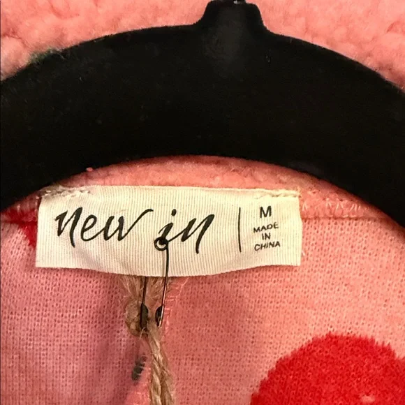 Pink Sherpa Jacket with Red Cherry Print - Picture 3 of 11